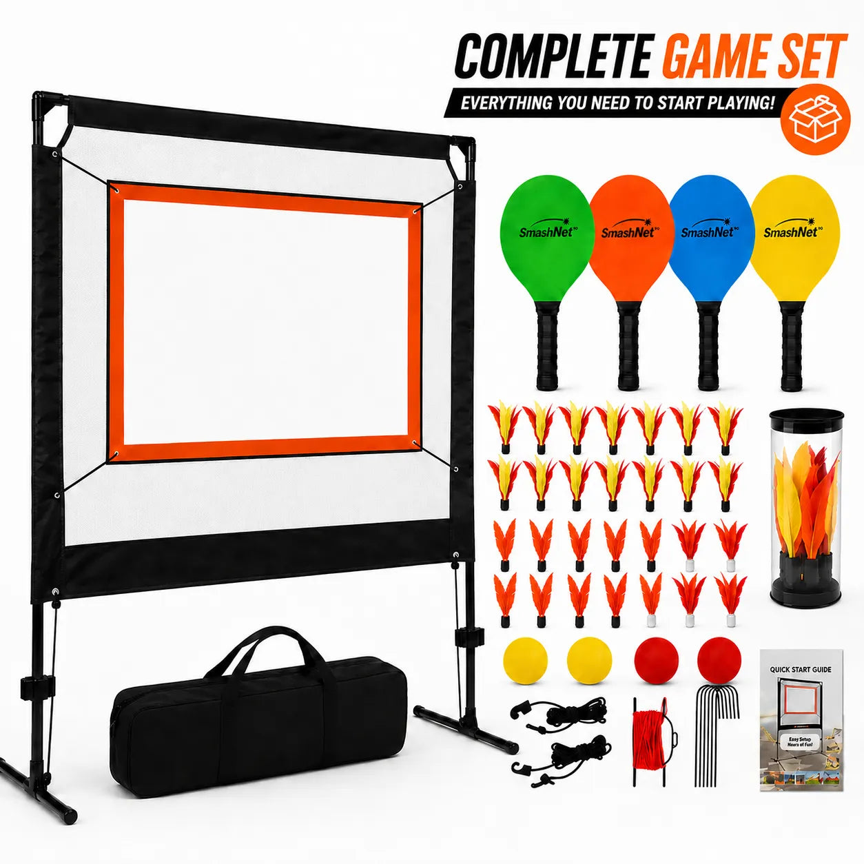 SmashNet Portable Indoor Outdoor Smash Net Interactive Game Kit