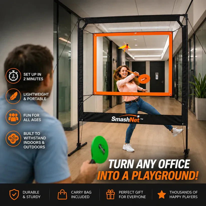 SmashNet Portable Indoor Outdoor Smash Net Interactive Game Kit