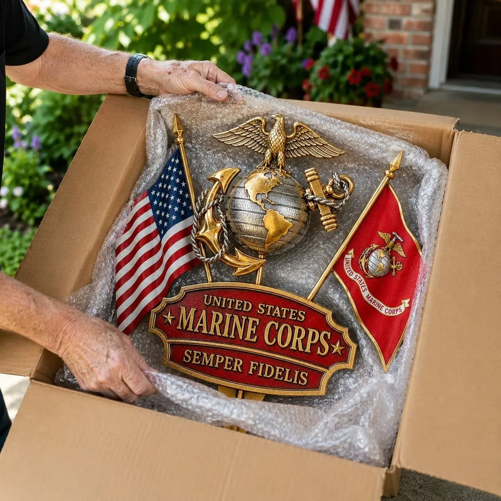🏆Last Day Promo: 70% OFF 🎖️- US Marine Corps Semper Fidelis Tribute Garden Stake