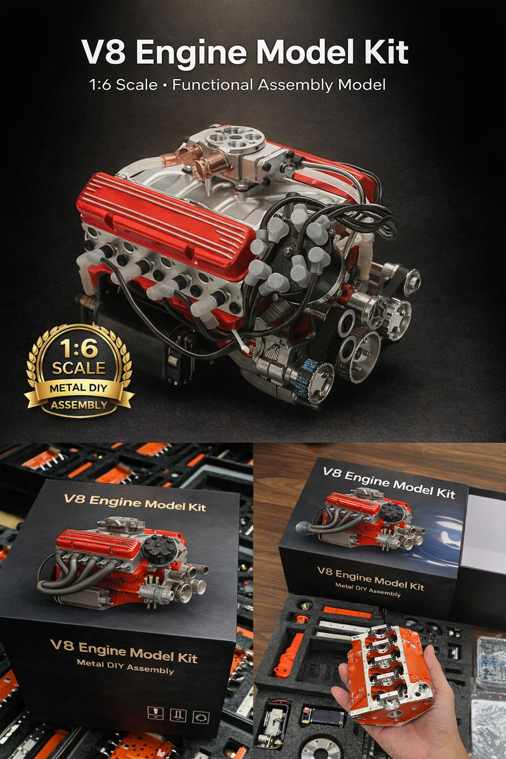 🎉Last Day Promotion 50% OFF  - Gasoline OHV V8 Small-block Engine Model Kits