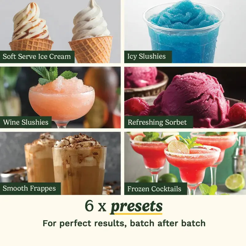 6-in-1 Frozen Dessert Maker | Soft Serve Ice Cream, Slushie, Sorbet & Frozen Drink Machine with Auto Clean